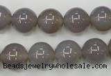 CAG4773 15 inches 12mm round grey agate beads wholesale