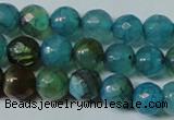 CAG4786 15.5 inches 6mm faceted round fire crackle agate beads