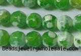 CAG4790 15.5 inches 6mm faceted round fire crackle agate beads