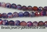 CAG4802 15 inches 6mm faceted round fire crackle agate beads