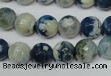 CAG4807 15 inches 10mm faceted round fire crackle agate beads