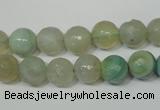 CAG4812 15 inches 8mm faceted round fire crackle agate beads