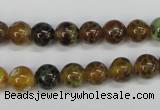 CAG4832 15 inches 8mm round dragon veins agate beads wholesale