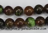 CAG4834 15 inches 12mm round dragon veins agate beads wholesale