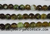 CAG4841 15 inches 6mm faceted round dragon veins agate beads