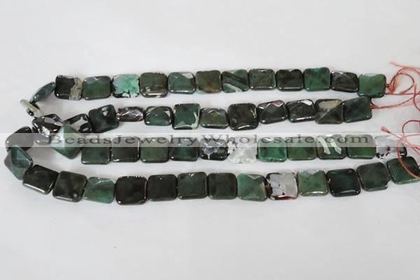 CAG4876 15 inches 14*14mm faceted square fire crackle agate beads