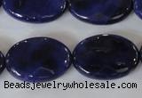 CAG4898 15 inches 18*25mm faceted oval fire crackle agate beads