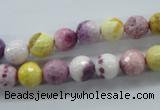 CAG4901 15.5 inches 8mm faceted round dyed white agate beads