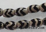 CAG5085 15.5 inches 8*12mm drum tibetan agate beads wholesale