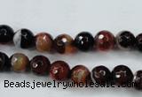 CAG5111 15.5 inches 6mm faceted round line agate beads wholesale