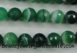 CAG5123 15.5 inches 10mm faceted round line agate beads wholesale