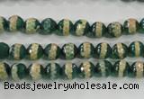 CAG5136 15 inches 6mm faceted round tibetan agate beads wholesale