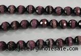 CAG5138 15 inches 6mm faceted round tibetan agate beads wholesale