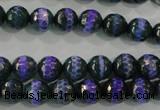 CAG5143 15 inches 8mm faceted round tibetan agate beads wholesale