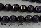 CAG5150 15 inches 10mm faceted round tibetan agate beads wholesale