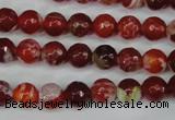 CAG5187 15 inches 8mm faceted round fire crackle agate beads