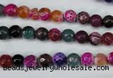 CAG5191 15 inches 6mm faceted round fire crackle agate beads