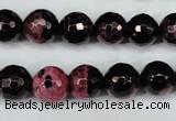 CAG5199 15 inches 10mm faceted round fire crackle agate beads