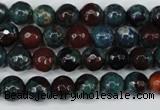 CAG5211 15 inches 8mm faceted round fire crackle agate beads