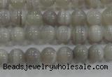 CAG5320 15.5 inches 4mm round grey line agate beads wholesale