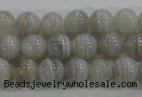 CAG5321 15.5 inches 6mm round grey line agate beads wholesale