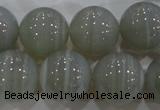 CAG5326 15.5 inches 18mm round grey line agate beads wholesale