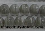 CAG5328 15.5 inches 10mm round grey line agate beads wholesale