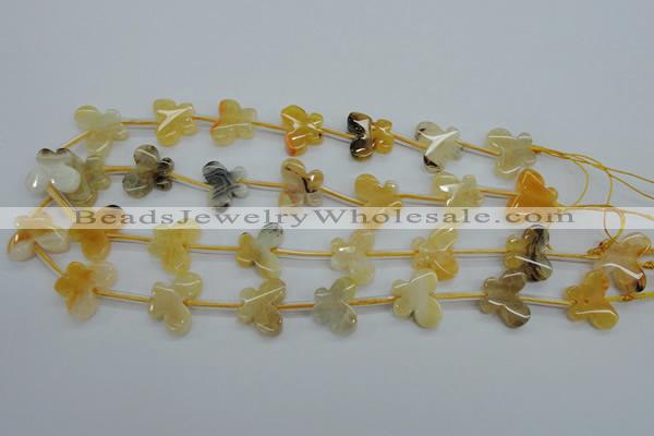 CAG5376 15.5 inches 16*20mm carved butterfly dragon veins agate beads