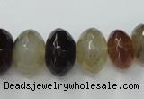 CAG5418 8*12mm – 13*22mm faceted rondelle dragon veins agate beads