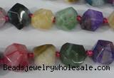 CAG5491 15.5 inches 13*13mm faceted nuggets agate gemstone beads