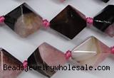 CAG5496 15.5 inches 18*18mm faceted bicone agate gemstone beads