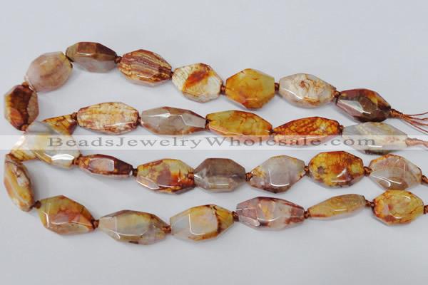 CAG5532 15.5 inches 15*22mm - 15*30mm freeform agate gemstone beads