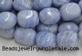 CAG556 16 inches 13*18mm freeform blue agate beads wholesale