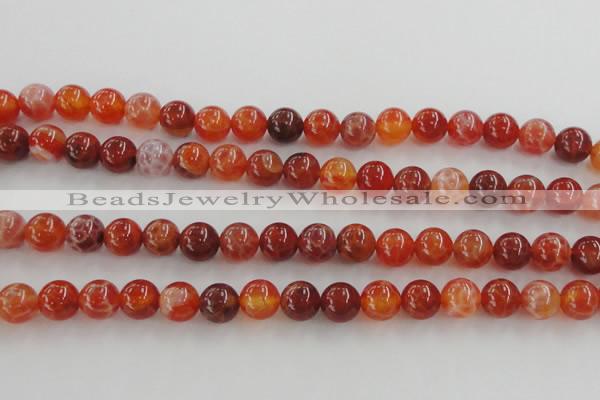 CAG5562 15.5 inches 8mm round natural fire agate beads wholesale