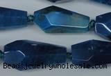 CAG5571 15 inches 15*20mm - 15*32mm faceted nuggets agate beads