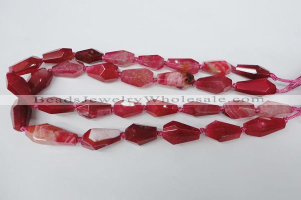 CAG5574 15 inches 13*18mm - 15*28mm faceted nuggets agate beads