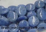 CAG559 16 inches 12mm flat round blue agate gemstone beads wholesale