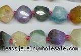 CAG5618 15 inches 10*12mm faceted nuggets agate gemstone beads