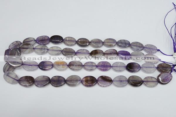 CAG5619 15 inches 13*16mm oval dragon veins agate beads wholesale