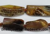 CAG5637 15 inches 13*20mm - 15*35mm faceted nuggets agate beads