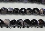 CAG5655 15 inches 4mm faceted round fire crackle agate beads