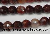 CAG5676 15 inches 6mm faceted round fire crackle agate beads