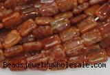 CAG568 15.5 inches 8*10mm rectangle natural fire agate beads