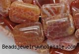 CAG570 15.5 inches 22*30mm rectangle natural fire agate beads