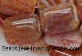 CAG571 15.5 inches 30*40mm rectangle natural fire agate beads