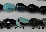 CAG5717 15 inches 10*14mm faceted teardrop fire crackle agate beads