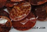 CAG578 15.5 inches 30*40mm faceted oval natural fire agate beads