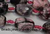 CAG5789 15 inches 13*18mm faceted rice fire crackle agate beads