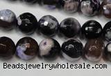 CAG5814 15 inches 10mm faceted round fire crackle agate beads