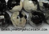 CAG5876 15 inches 18mm faceted round fire crackle agate beads